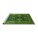 Sideview of Machine Washable Oriental Green Industrial Area Rugs, wshurb1803grn