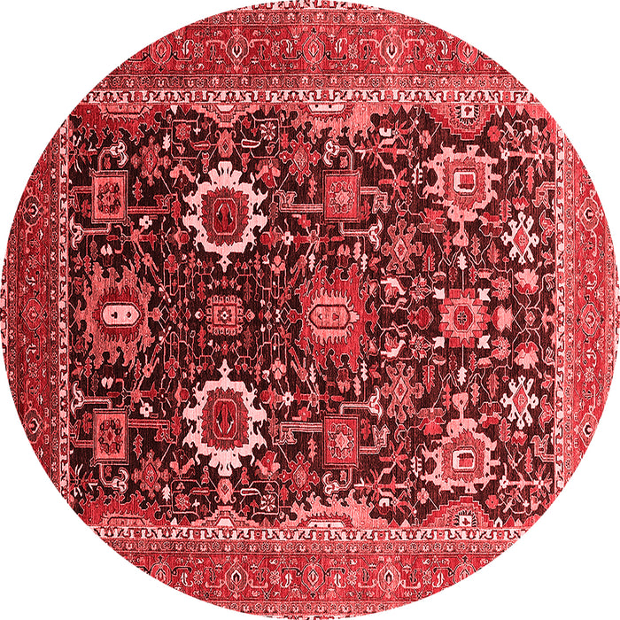 Machine Washable Oriental Red Industrial Rug, wshurb1803red