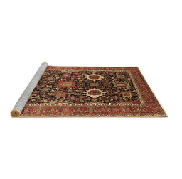 Sideview of Machine Washable Oriental Brown Industrial Rug, wshurb1803brn