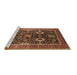 Sideview of Machine Washable Oriental Brown Industrial Rug, wshurb1803brn