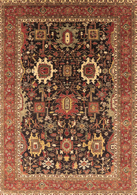 Oriental Brown Industrial Rug, urb1803brn