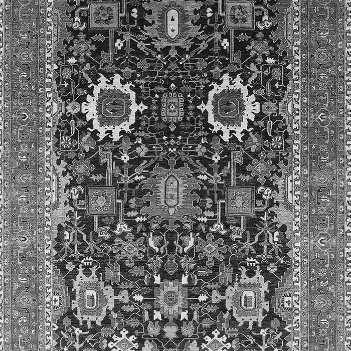 Machine Washable Oriental Gray Industrial Rug, wshurb1803gry