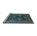 Sideview of Machine Washable Oriental Light Blue Industrial Rug, wshurb1803lblu