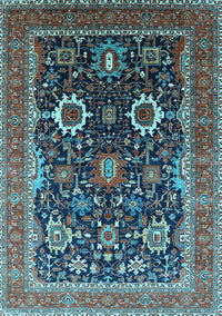 Oriental Light Blue Industrial Rug, urb1803lblu