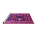 Sideview of Machine Washable Oriental Pink Industrial Rug, wshurb1803pnk