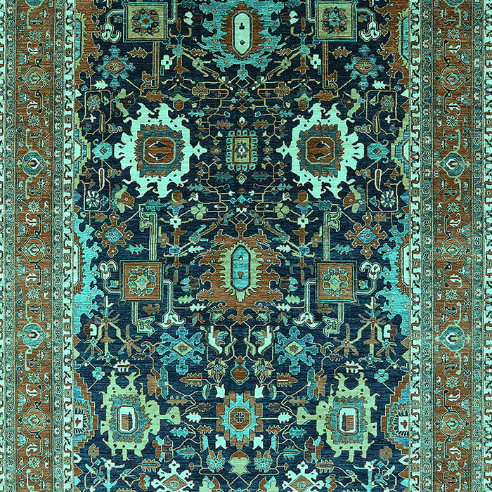 Oriental Turquoise Industrial Rug, urb1803turq