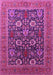 Machine Washable Oriental Pink Industrial Rug, wshurb1804pnk