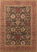 Machine Washable Oriental Brown Industrial Rug, wshurb1804brn