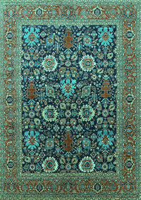 Oriental Turquoise Industrial Rug, urb1804turq