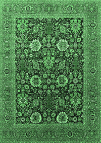 Oriental Emerald Green Industrial Rug, urb1804emgrn