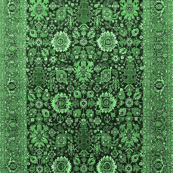 Oriental Emerald Green Industrial Rug, urb1804emgrn