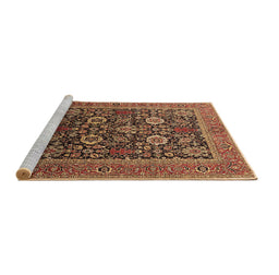 Sideview of Machine Washable Oriental Brown Industrial Rug, wshurb1804brn
