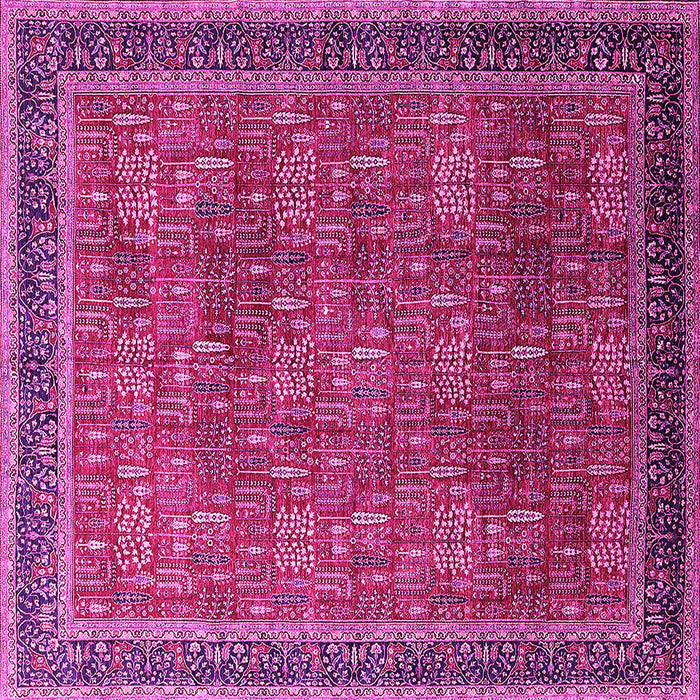 Square Oriental Pink Industrial Rug, urb1805pnk