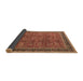 Sideview of Oriental Brown Industrial Rug, urb1805brn