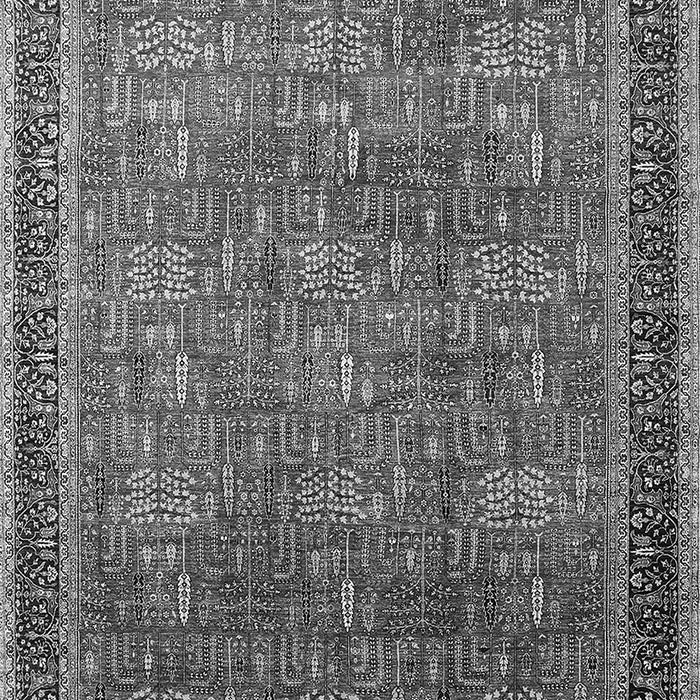 Machine Washable Oriental Gray Industrial Rug, wshurb1805gry