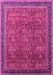 Machine Washable Oriental Pink Industrial Rug, wshurb1805pnk