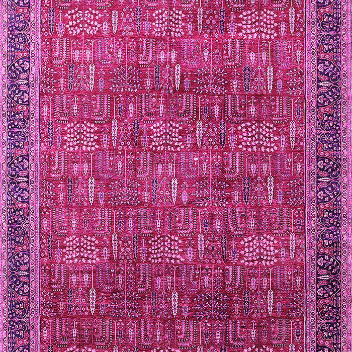 Machine Washable Oriental Pink Industrial Rug, wshurb1805pnk