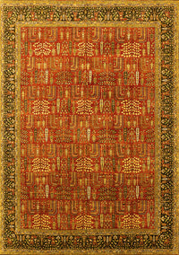 Oriental Yellow Industrial Rug, urb1805yw