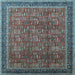 Square Oriental Light Blue Industrial Rug, urb1805lblu