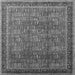 Square Machine Washable Oriental Gray Industrial Rug, wshurb1805gry