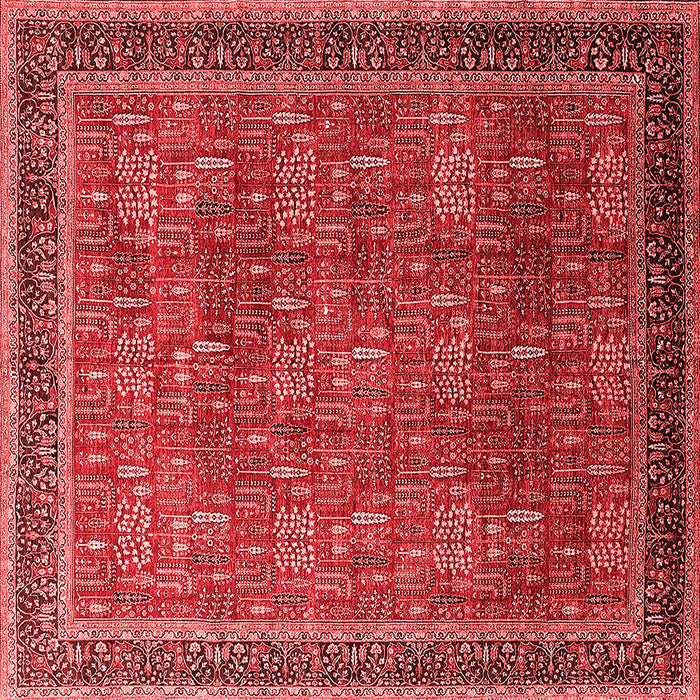 Machine Washable Oriental Red Industrial Rug, wshurb1805red