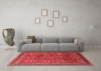 Machine Washable Oriental Red Industrial Rug, wshurb1805red