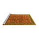 Sideview of Machine Washable Oriental Yellow Industrial Rug, wshurb1805yw