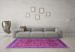 Machine Washable Oriental Purple Industrial Area Rugs in a Living Room, wshurb1805pur