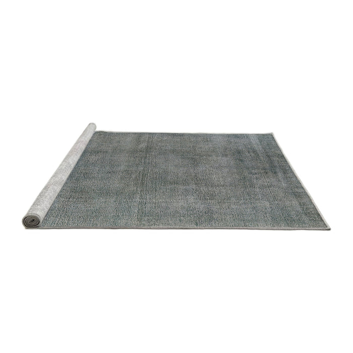 Sideview of Machine Washable Industrial Modern Grey Gray Rug, wshurb1806