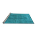 Sideview of Machine Washable Oriental Light Blue Industrial Rug, wshurb1806lblu