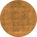 Round Oriental Orange Industrial Rug, urb1806org