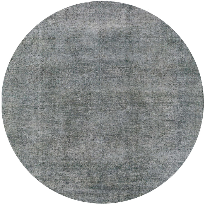Round Machine Washable Industrial Modern Grey Gray Rug, wshurb1806