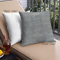 Front View of Mid-Century Modern Urban Square Gray Throw Pillow, 18 inch by 18 inch, pwurb1806