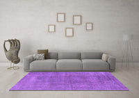 Machine Washable Oriental Purple Industrial Rug, wshurb1806pur