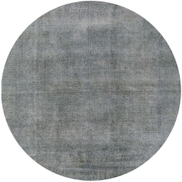 Round Mid-Century Modern Gray Oriental Rug, urb1806