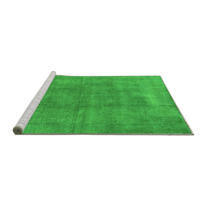 Sideview of Machine Washable Oriental Green Industrial Area Rugs, wshurb1806grn