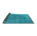 Sideview of Oriental Light Blue Industrial Rug, urb1806lblu