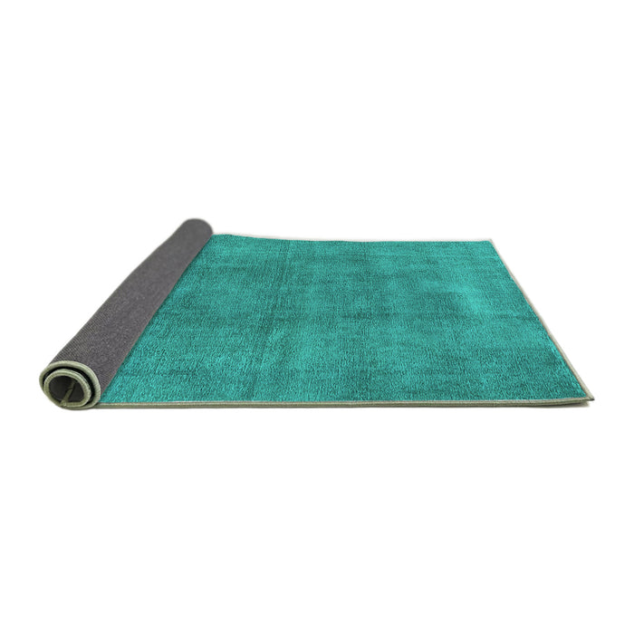 Sideview of Oriental Turquoise Industrial Rug, urb1806turq