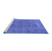 Sideview of Machine Washable Oriental Blue Industrial Rug, wshurb1806blu