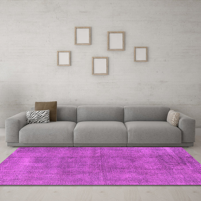 Machine Washable Oriental Pink Industrial Rug in a Living Room, wshurb1806pnk