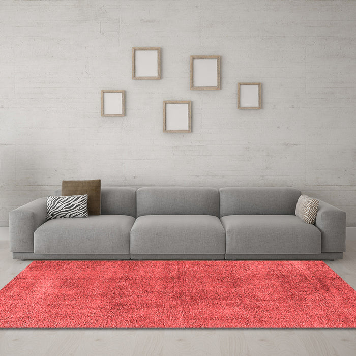 Industrial Red Washable Rugs
