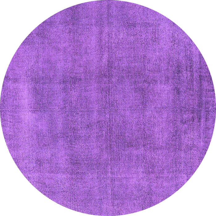 Round Oriental Purple Industrial Rug, urb1806pur