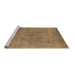 Sideview of Machine Washable Oriental Brown Industrial Rug, wshurb1807brn