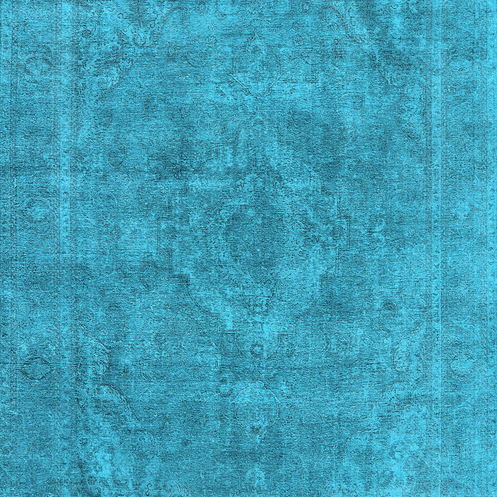 Machine Washable Oriental Light Blue Industrial Rug, wshurb1807lblu