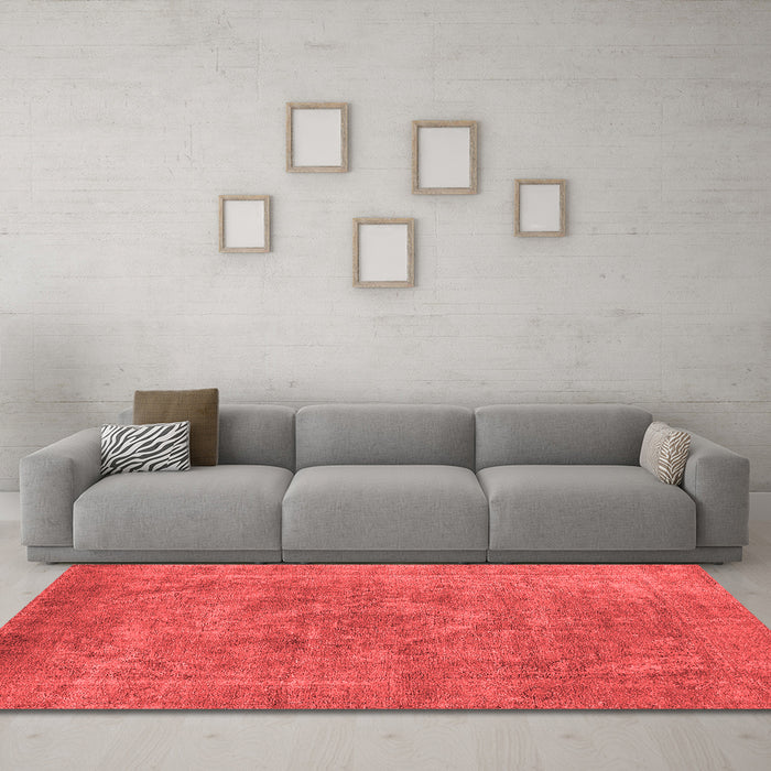 Industrial Red Washable Rugs