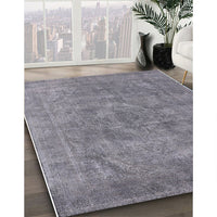 Mid-Century Modern Mist Blue Oriental Rug, urb1807