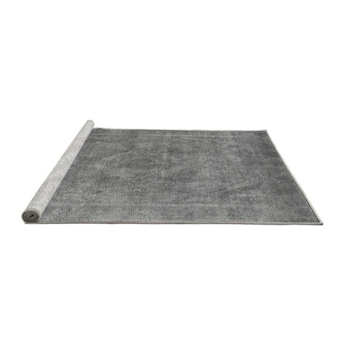 Sideview of Machine Washable Oriental Gray Industrial Rug, wshurb1807gry