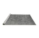 Sideview of Machine Washable Oriental Gray Industrial Rug, wshurb1807gry