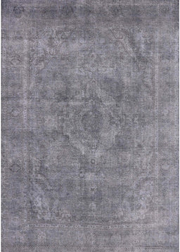 Mid-Century Modern Mist Blue Oriental Rug, urb1807