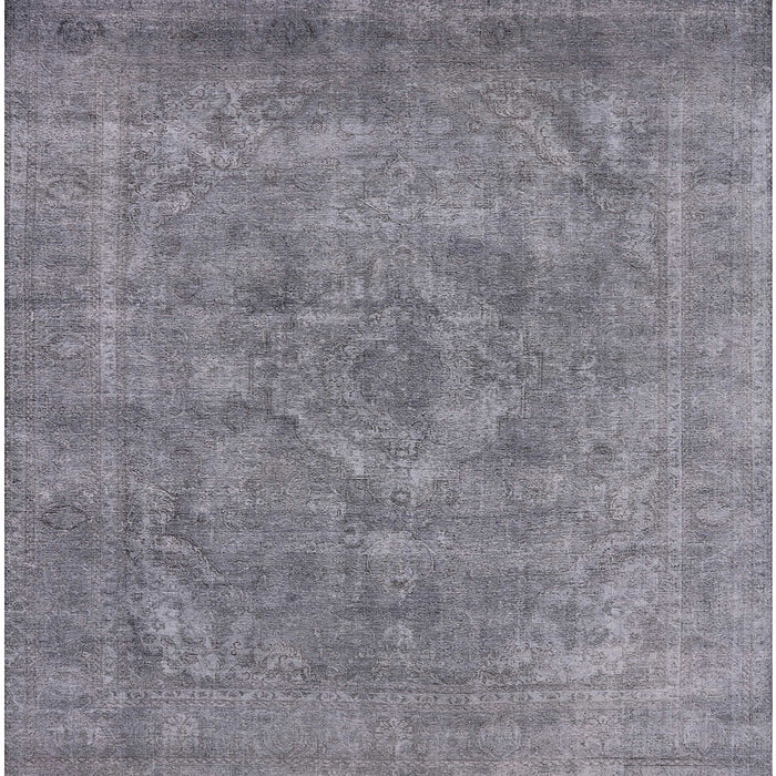 Square Machine Washable Industrial Modern Mist Blue Rug, wshurb1807